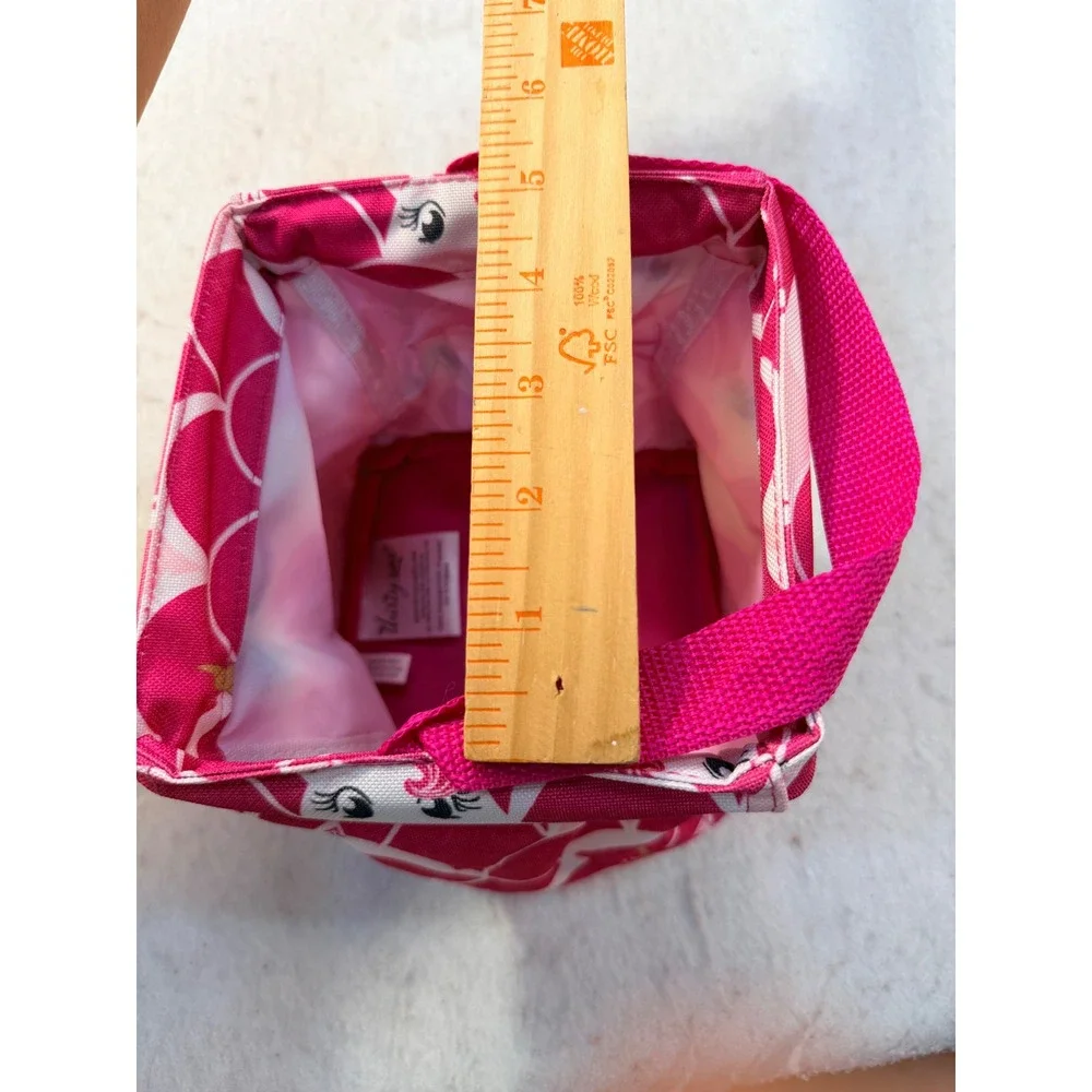 Thirty-One Littles Carry-All Caddy Pink Unicorn Mermaid Scale Mini Organizer Bag